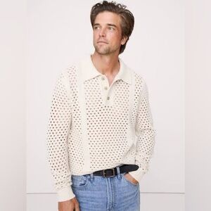 Banana Republic Men’s Italian Wool Mesh Sweater Size Large. NWT